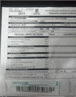 Documento o declaración privada de la factura del impuesto predial